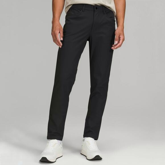 Lululemon Athletica Men's Black ABC Relaxed Fit Pants Warpstreme Waist 35 X 30 - Picture 1 of 8